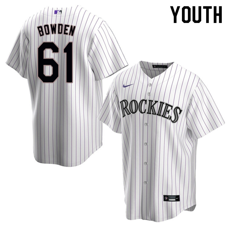 Nike Youth #61 Ben Bowden Colorado Rockies Baseball Jerseys Sale-White